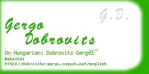 gergo dobrovits business card